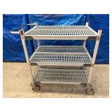 MSRP $1000 MetroMAX Mobile 3-Tier Storage Supply Rack Utility Cart - Polymer corrosion-proof shelving with removable Microban® grid sections! - In Great Condition!