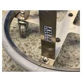 Lot of 1 Blickman Built Kick Bucket Holder With Bucket and 2 Mac Medical Kick Bucket Holders - Mac Holders Bands Are Bent A Little...still work thought or could be bent back...