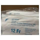 MSRP $120 = 1 Open Case NEW Individually Wrapped AirLife Tri-Flo Suction 12 FR Cath-N-Glove Kit - Each Kit Includes Catheter, Basin and One Powder-Free Vinyl Glove