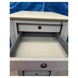Locking Mobile Rolling Locking File & Storage Cabinet with Slide Up Door, Drawers and Wire Storage Bins - In Excellent Condition! No Key (Can Be Purchased Online For $5)