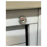 Locking Mobile Rolling Locking File & Storage Cabinet with Slide Up Door, Drawers and Wire Storage Bins - In Excellent Condition! No Key (Can Be Purchased Online For $5)