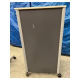 Locking Mobile Rolling Locking File & Storage Cabinet with Slide Up Door, Drawers and Wire Storage Bins - In Excellent Condition! No Key (Can Be Purchased Online For $5)