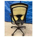 MSRP $1200 Technion Nuova Contessa All Mesh Executive Office Meeting Room Height Adjustable Mobile Back Support Rolling Chair - In Good Condition! Fabric Has A Dark Cast To It - Possibly Will Wash Awa