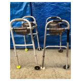 Lot of 2 Medline Guardian 07722-8 Walker and WRX381506 Adult Walker With Mesh Baskets - In Great Condition!