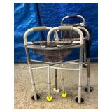 Lot of 2 Medline Guardian 07722-8 Walker and WRX381506 Adult Walker With Mesh Baskets - In Great Condition!