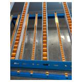 WOW MSRP $10,000 Heavy Duty 4-Tier Heavy Duty Steel Storage Carton Gravity Flow Racking With Blue Powder Coat Finish - In Excellent Condition 96" x 48" x 84"