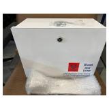 NEW Heavy-Duty Metal Blood Urine Biohazardous Material Specimen Sample Lock Box With Keys - Tiny Scuff On Corner