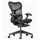 MSRP $1300 High Quality Herman Miller "Mirra" Executive Office Fully Adjustable Mobile Mesh Back Chair -Triflex Polymer Back, Adjustable Lumbar Support, Tilt Limiter & Seat Angle, Adjustable Arm R