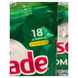 4 Packs of Cascade Complete Dishwasher Detergent with Lemon Scent