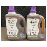 Set of 2 Zum Frankincense & Myrrh Laundry Soap, 64 Load Bottles
