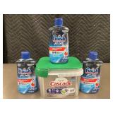 Cascade Platinum Dishwashing Pods and Finish Jet-Dry Rinse Aid Set