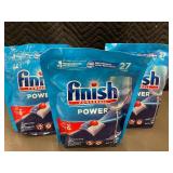 3 Packs of Finish Powerball Dishwasher Tablets (27 Tabs Each)