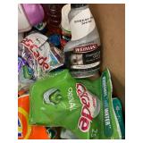 Assorted Household Cleaning Supplies and Hygiene Products