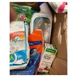 Assorted Household Cleaning Supplies and Hygiene Products