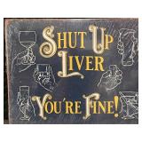 Metal Wall Sign with Humor Design 