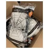 Case of 6 Halloween Super Stretch Spider Web Decorations