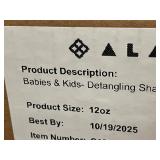 Set of 3 Alaffia Babies & Kids Detangling Shampoo with Virgin Coconut Oil 12 oz