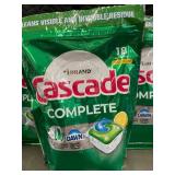 4 Packs of Cascade Complete Dishwasher Detergent with Lemon Scent