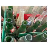 Vintage RC Cola Crate with Assorted Glass Soda Bottles