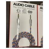 Set of 4 Audio Cables with 3.5mm Jack - Durable Insulation, 3 Feet Long
