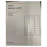 Bulk Pack of 2 x 3000 Mailing Labels - 1" x 2-5/8" - White