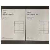 Box of 2500 White Shipping Labels - 2in x 4in - 10 Labels/Sheet