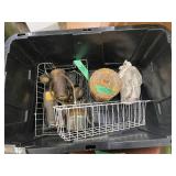 Vintage Metal Canisters and Decorative Swirl Jar Set