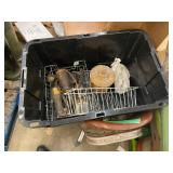 Vintage Metal Canisters and Decorative Swirl Jar Set