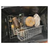 Vintage Metal Canisters and Decorative Swirl Jar Set