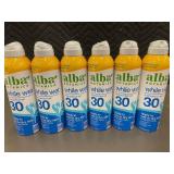 Set of 6 Alba Botanica While Wet Sunscreen Spray SPF 30 - 5 fl oz Each