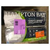 Hampton Bay 80 CFM Ceiling Mount Room Side Installation Humidity Sensing Bathroom Exhaust Fan Customer Returns See Pictures