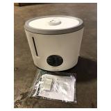 Vissani 2 Gal. Ultrasonic Humidifier 360 Degree Turning Dual Nozzle Cool & Warm Mist for Large Room (600 sq. ft.) in Grey/White  Customer Returns See Pictures