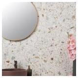 18 Pieces of Ivy Hill Tile Terra Italia Bianco 23.62 in. x 23.62 in. Honed Marble Terrazzo Floor and Wall Tile (3.87 sq. ft./Each)   Customer Returns See Pictures