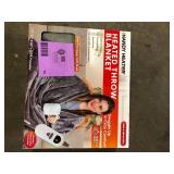 HANDY HEATER 50 in. x 60 in. Heated Blanket in Gray    Customer Returns See Pictures