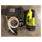 RYOBI ONE+ HP 18V 1/4 hp Cordless Battery Powered Transfer Pump with 2.0 Ah Battery and Charger Customer Returns See Pictures