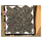 Lot of Take Home Tile Sample-Noir Ash Mini Pebble 4 in. x 4 in. Tumbled Marble Mesh-Mounted Mosaic Tile Customer Returns See Pictures