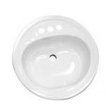 Lot of Bootz Industries Laurel Round Drop-In Bathroom Sink in White Customer Returns See Pictures