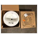 Lot of Bootz Industries Laurel Round Drop-In Bathroom Sink in White Customer Returns See Pictures