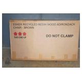 Esker Recycled Resin Wood Adirondack Chair -Brown