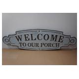 Galvanized Tin Welcome Sign
