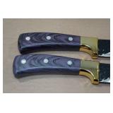 *2* Carbon Steel Viking Co Hammered 11" Knives