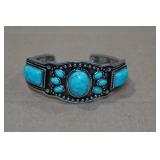 Turquoise Silver Tone Bracelet