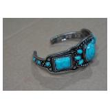 Turquoise Silver Tone Bracelet