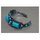 Turquoise Silver Tone Bracelet