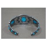 Turquoise Silver Tone Bracelet