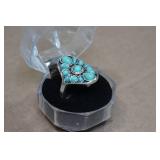 Turquoise Silver Tone Ring