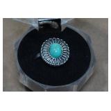 Turquoise Silver Tone Ring