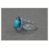 Turquoise Silver Tone Ring