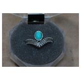 Turquoise Silver Tone Ring