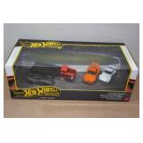 Hot Wheels Horizon Hauler with Porsche, Datsun and Toyota Cars